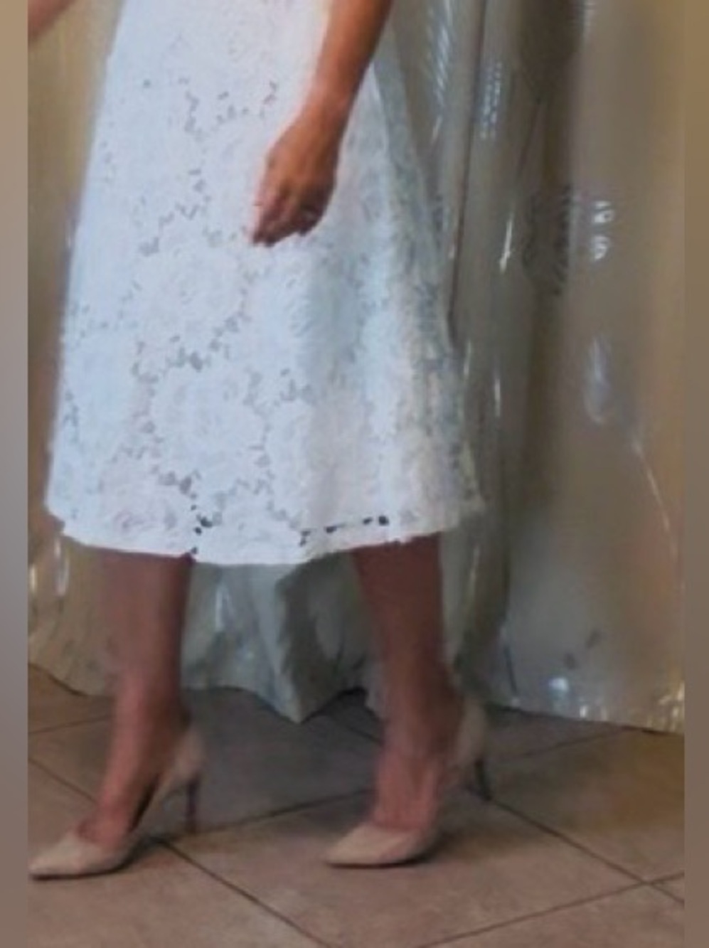 LK Bennet Beige Lace Pointed-Toe Pumps - Picture 7 of 12